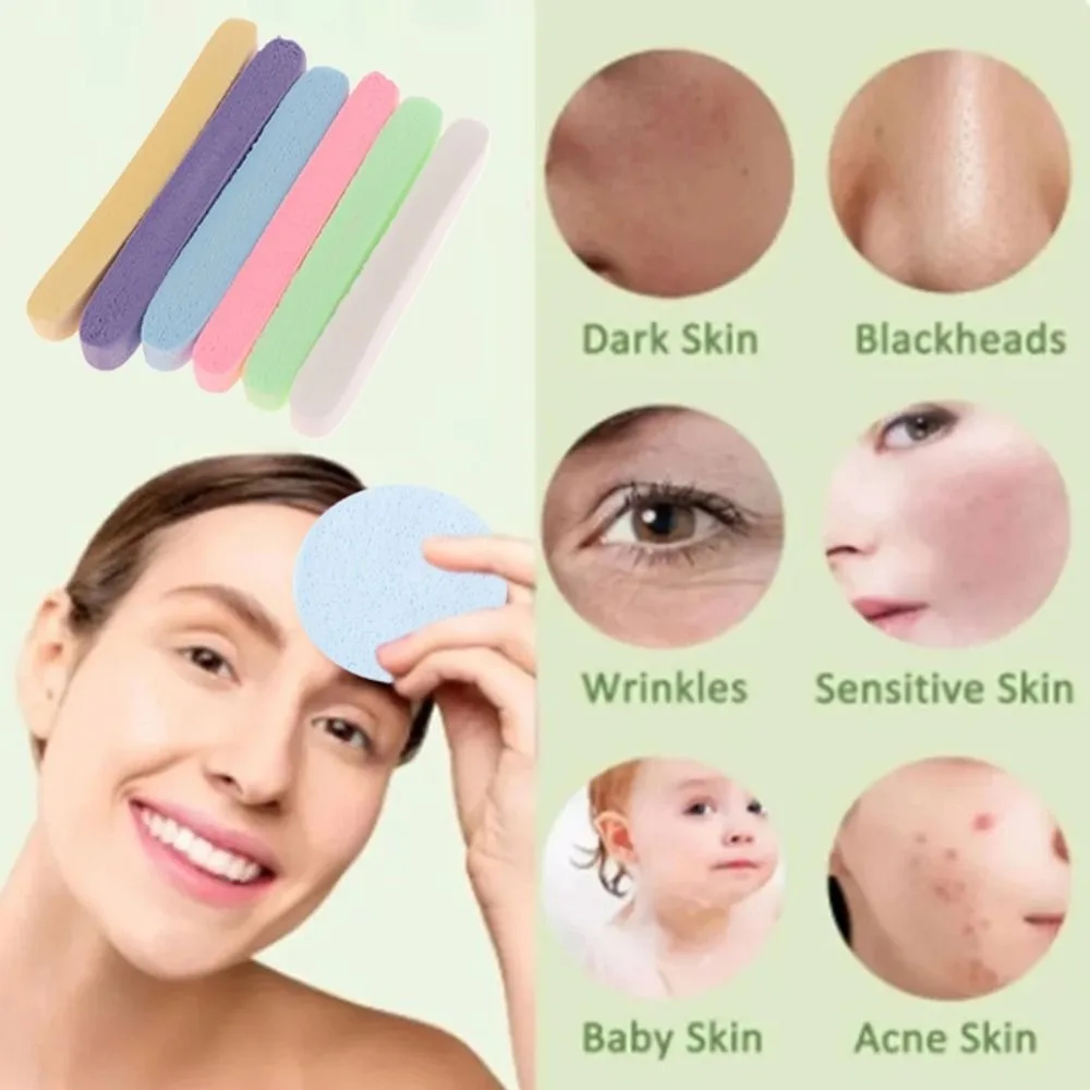 36Pcs/Set Compressed Face Wash Sponge Canned Disposable Facial Sponges Smooth Skin Face Cleansing Cotton Pad For All Skin Types