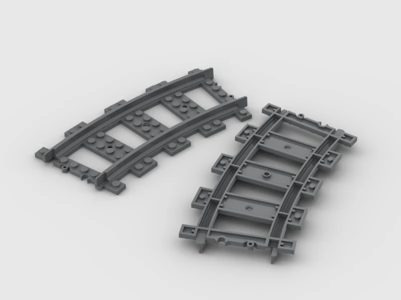 *Train Rail Curved 22.5 Deg.*5pcs DIY enlighten block brick part No.53400 Compatible With Other Assembles Particles