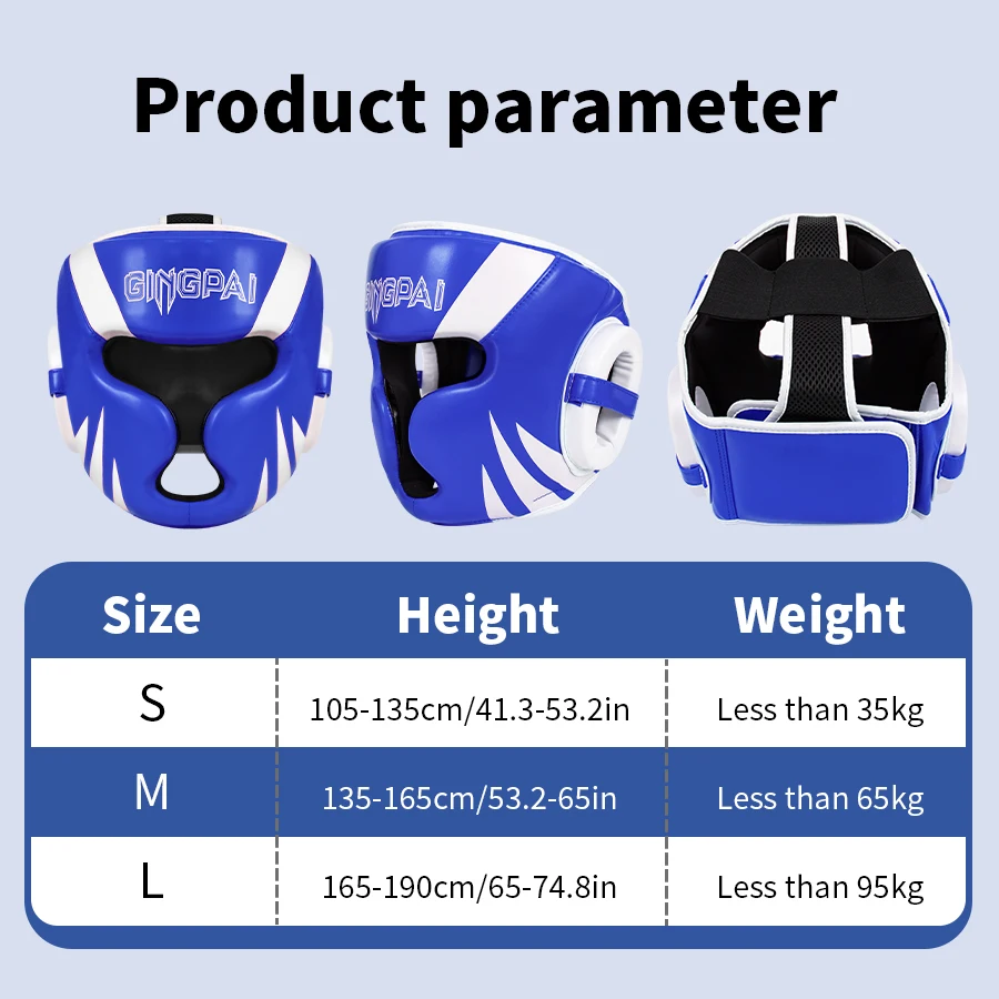 Professional Boxing Helmet Adult Kids Men Women Kick Sanda Head Protector MMA Muay Thai Taekwondo Karate Head Guard