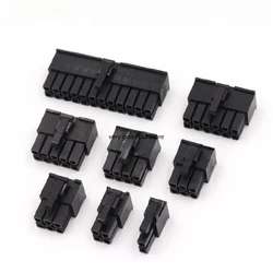 10PCS/Lot 5557-R 5557 4.2mm black 4+4pin 8P 8PIN male plastic shell Housing for PC computer ATX CPU Power connector