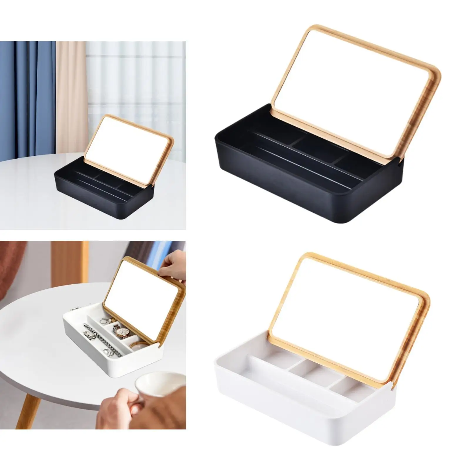 

Витрина с зеркальными подвесками, органайзер для ювелирных изделий для домашнего комода