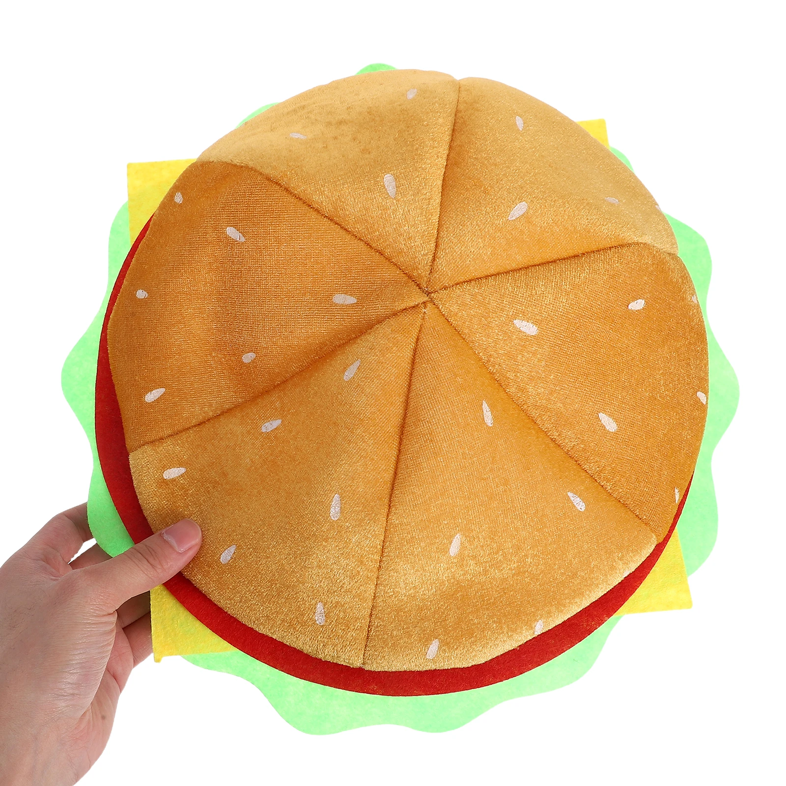 

Burger Hat Hamburger Adult Headgear Cute Party Cloth Funny Hats Celebration New Year Carnival Cosplay Dance Performance Stylish