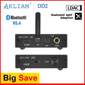 AkLIAM DD2 LDAC Aptx-Bluetooth Adaptif 5.4 ke Antarmuka Digital Keluaran Koaksial dan Optik SPDIF Konverter APTX-HD LDAC 12 konverter optik ke koaksial penjualan terbaik - №