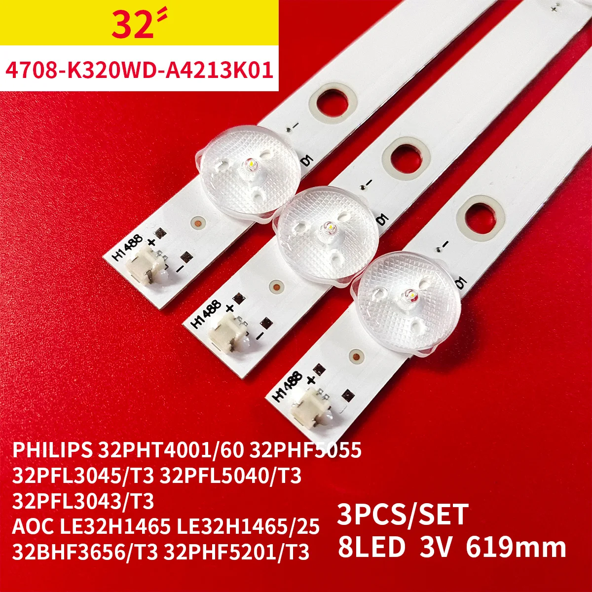 

LED Backlight Strips 4708-K320WD-A4213K01 K320WD A4 LE32M3570 L32R630VKE L32S635VKE L32S639VKE TX-32DR300ZZ LE32H1465 Le32h1465