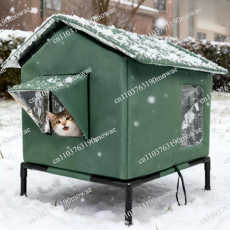 Large Winter Outdoor Warm Foldable Cat Nest - Waterproof and Moisture-proof Pet Bed Outdoor Cat Tent Shelter
