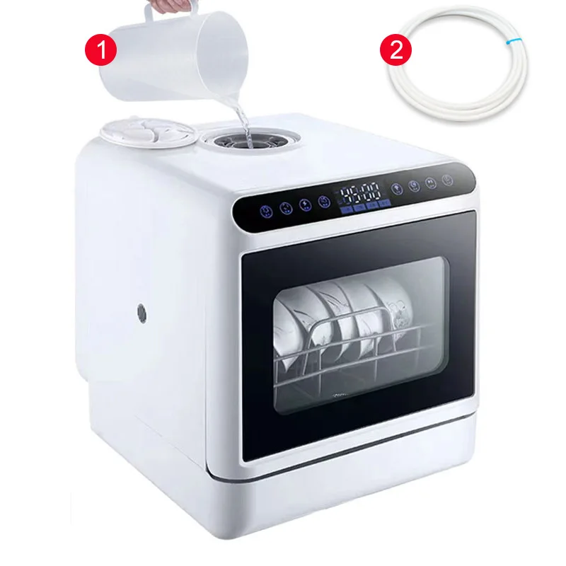 

Двухрежимная настольная посудомоечная машина с входом воды, 110 В/220 В, вилки для Великобритании/США/Европейской промышленности для наружного распределения