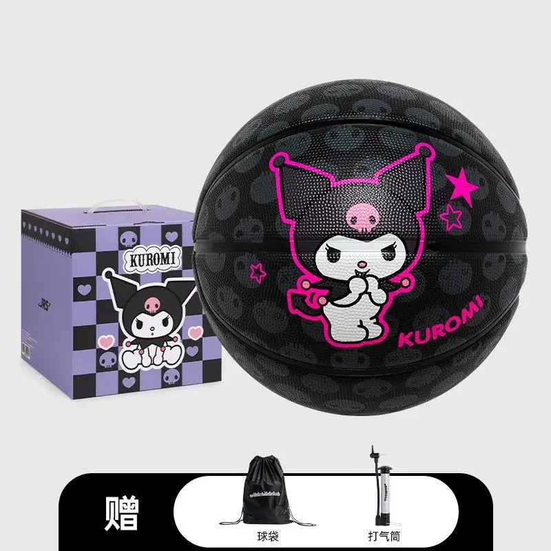 Hot Sanrio Kawaii Number 7 Standard Basketball Hello Kitty Cartoon Anti-Slip Ball Kuromi Cartoon Student Major Train New Style