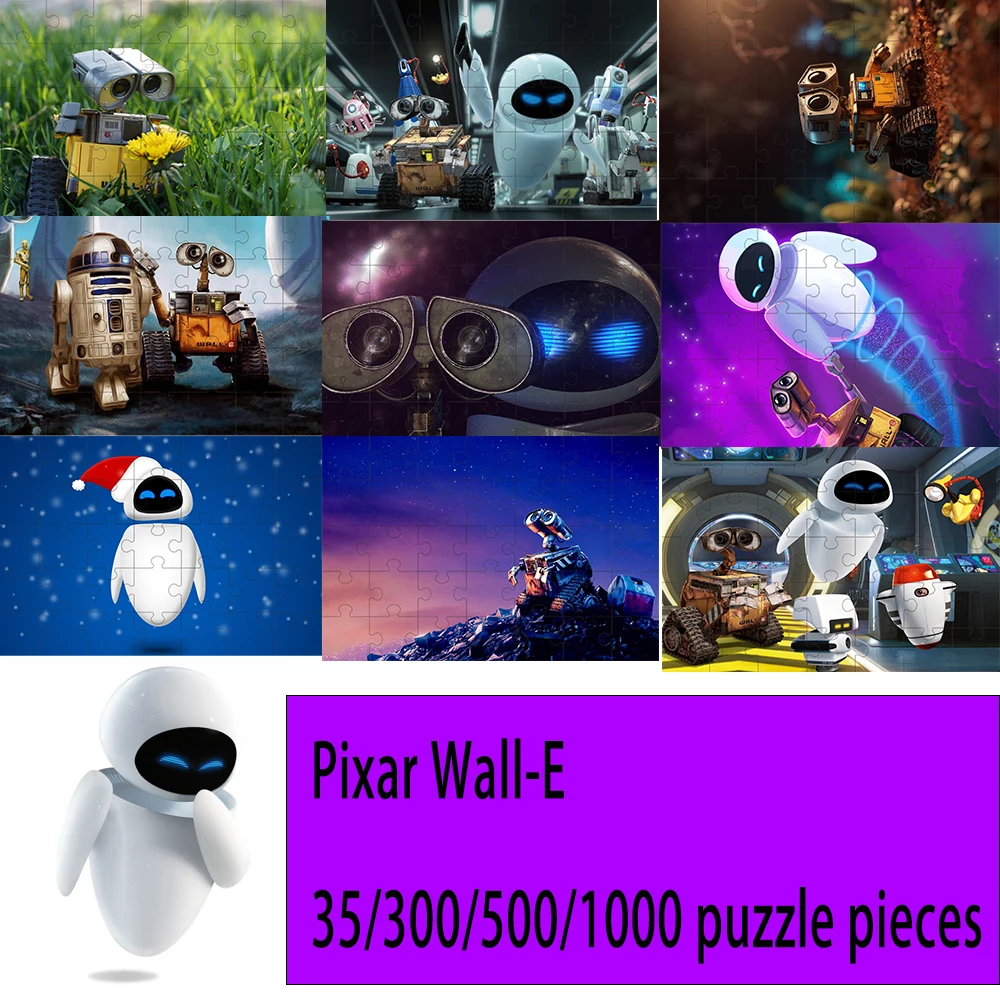 Pixar Wall-E 35/300/500/1000 pezzi di puzzle pezzi giocattoli in legno regali miglior gioco di puzzle