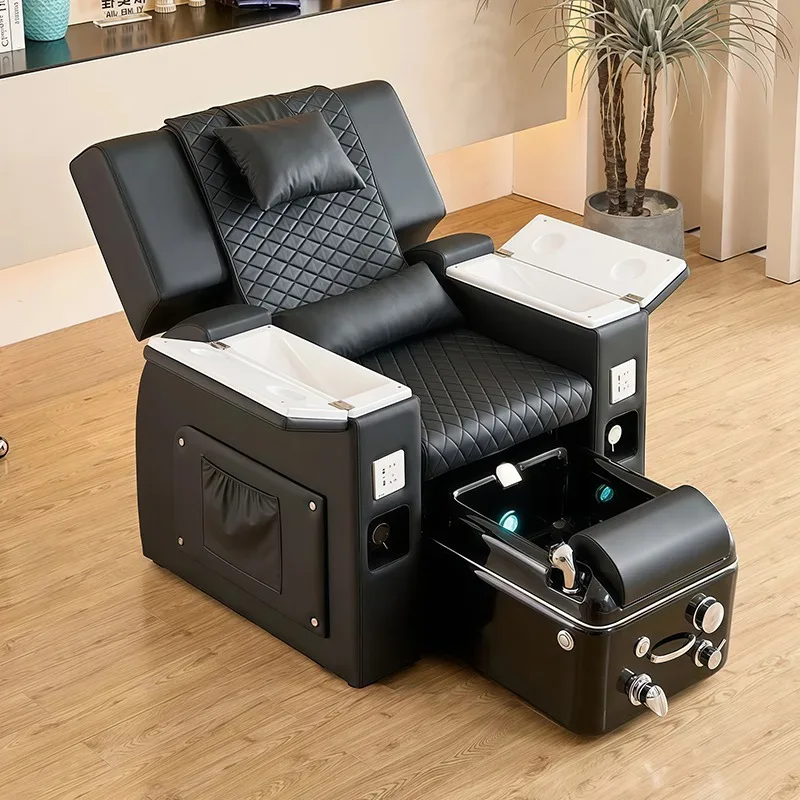 

2025 Electrically Adjustable Manicure Sofa Massage Pedicure Chair with Foot Bath for Salon Comfortable Nail Care Chair