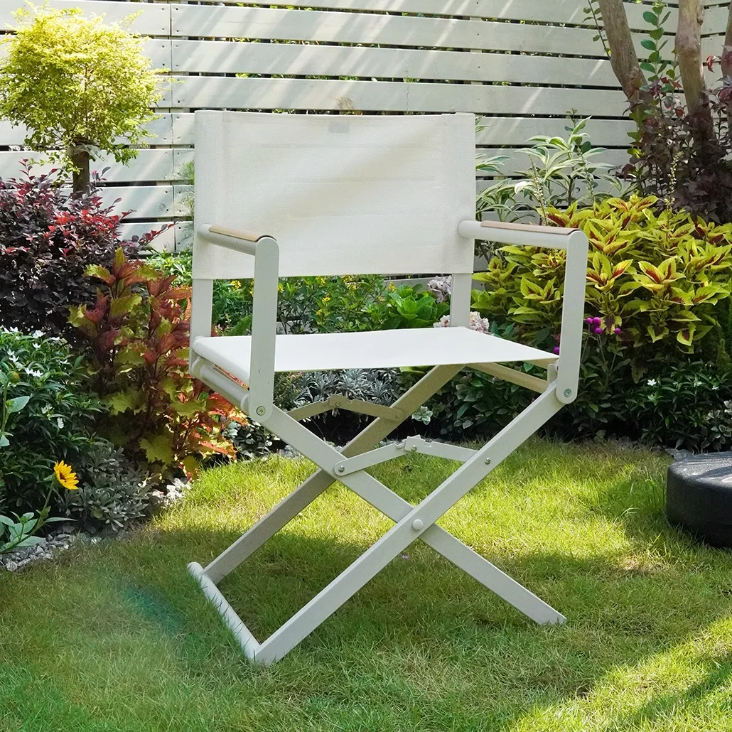 Pixel Garden Store Camping Folding Chair Outdoor Waterproof Sunscreen Director Chair Balcony Storage Simple Modern Chair