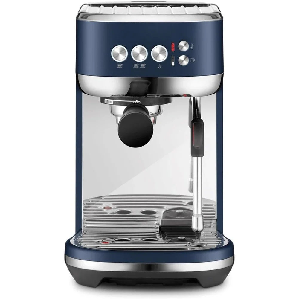 

Milk Frother, Espresso Maker with Seconds Heat Up, Cappuccino & Latte Machine for Home, BES500DBL, Damson Blue
