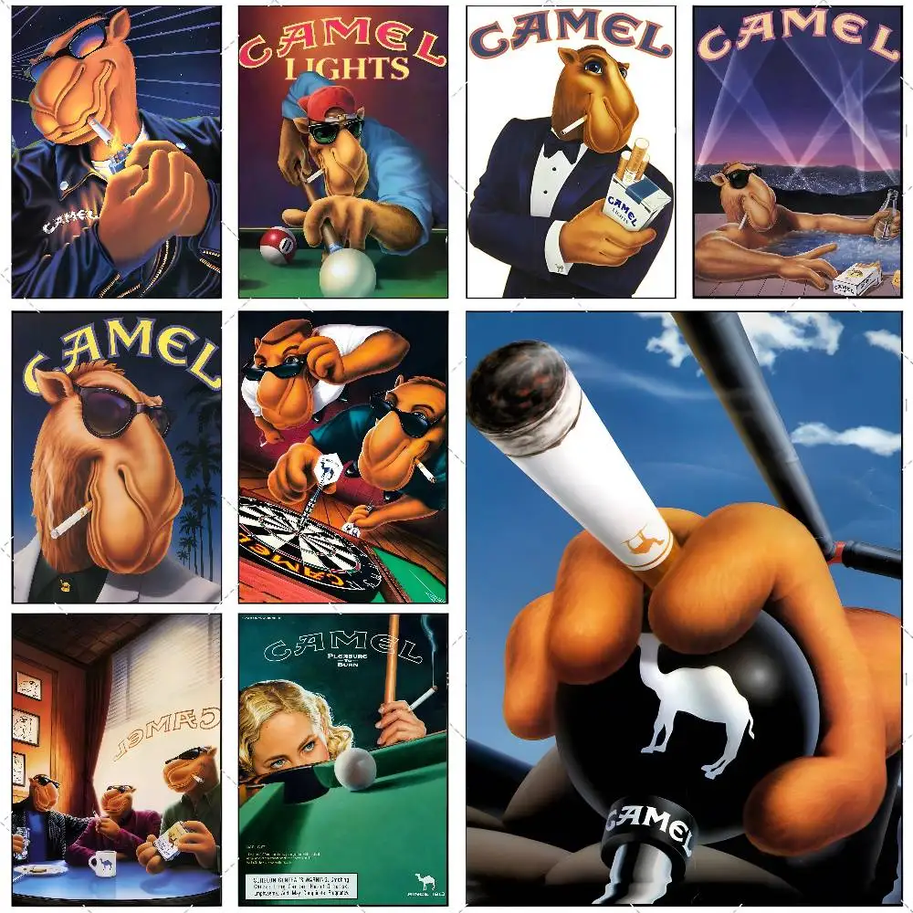 1 قطعة خمر C-الجمل C-السجائر المشارك عالية الوضوح الفن ملصق ذاتية اللصق مقاوم للماء ديكور المنزل لغرف المعيشة #1