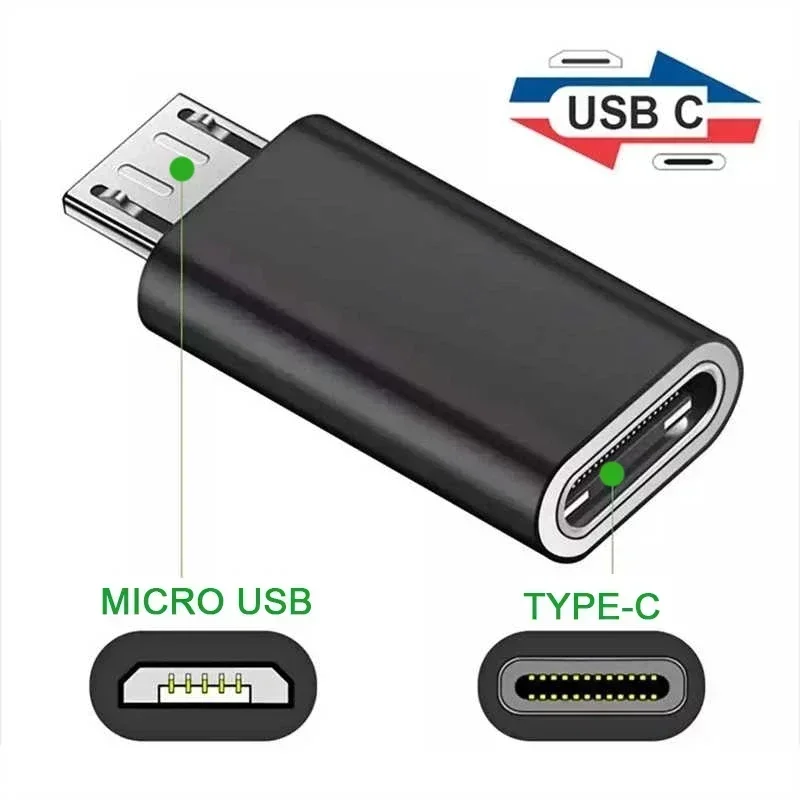 10/5/1PCS Type C To Micro USB Mobile Phone OTG Adapters USB C Male To Micro Female Converter for Macbook Samsung Connectors