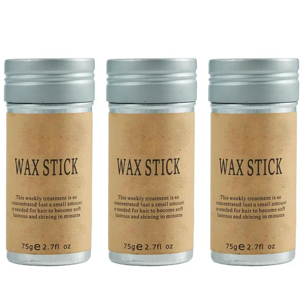 3Pcs Hair Wax Stick Hair Slick Stick Non-greasy Styling Cream Strong Hold Makes Hair Look Neat and Tidy for Men Women Kids