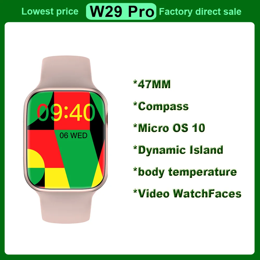 Смарт-часы Microwear W29 Pro, мужские, 47 мм, с компасом