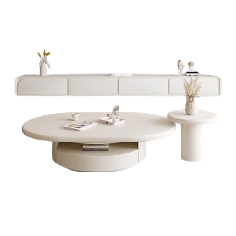 Minimalist Oval Coffee Tables Luxury White Premium Bedroom Coffee Tables Modern Design Stolik Kawowy Furniture Living Room