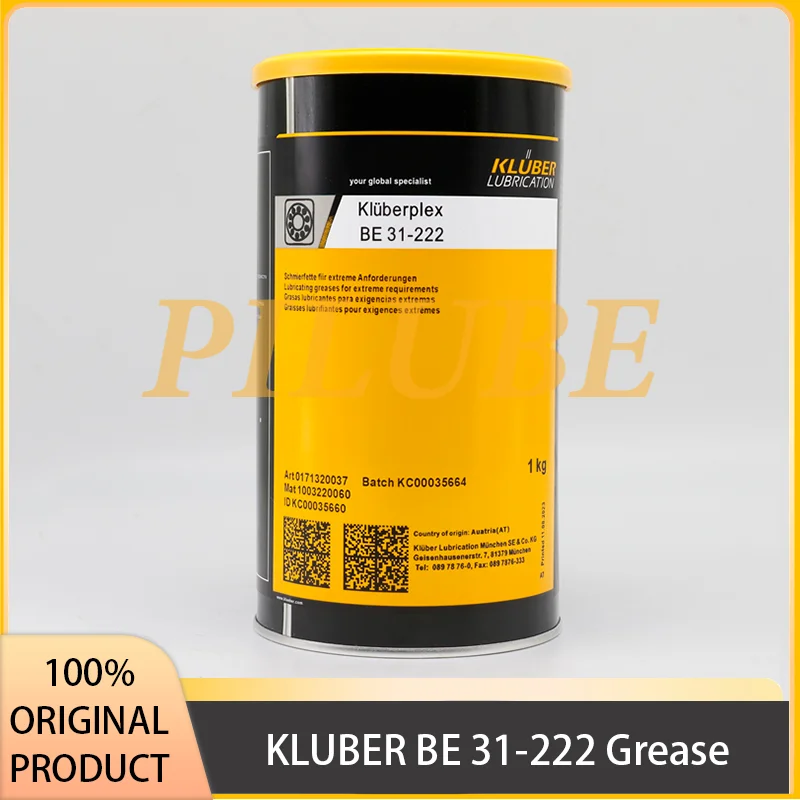 

KLUBER BE 31-222 Lubricating Greases for Extreme Requirements Longer Component Life Reduced Maintenance Original Product