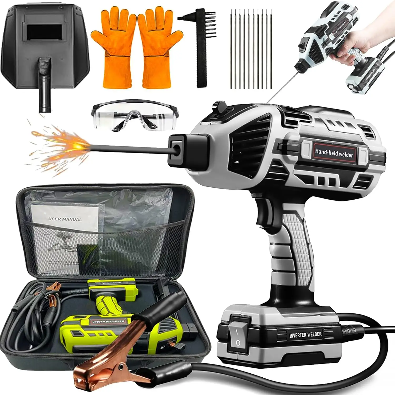 

Portable Handheld Welding Machine IGBT Inverter Six Gears Welding Rods Voltage