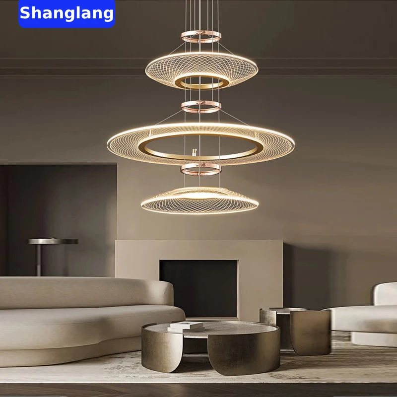 Modern Double LED Pendant Lights For Kitchen Island Hotel Restaurant ChandeliersHanging Ceiling Lamp