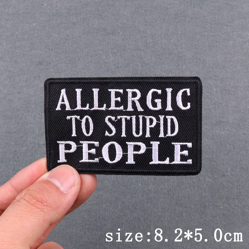 Punk Slogan Stickerei Patches Für Kleidung Buchstaben Copywriting Eisen Auf Patches Für Kleidung Auf Jeans Rucksack Hut Dekor Aufkleber