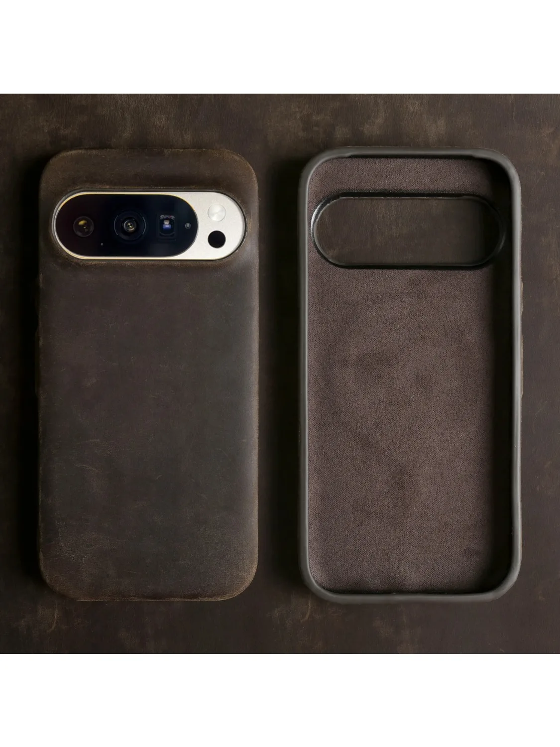 Etui ze skóry naturalnej w wzór „Crazy Horse” do Google Pixel 10 Pro XL, Pixel 11 Pro, 9A, 8A, 7A, 6A, 5, 6, 7, 8 Pro, 9 Pro XL – tylna obudowa. — zdjęcie produktu 7