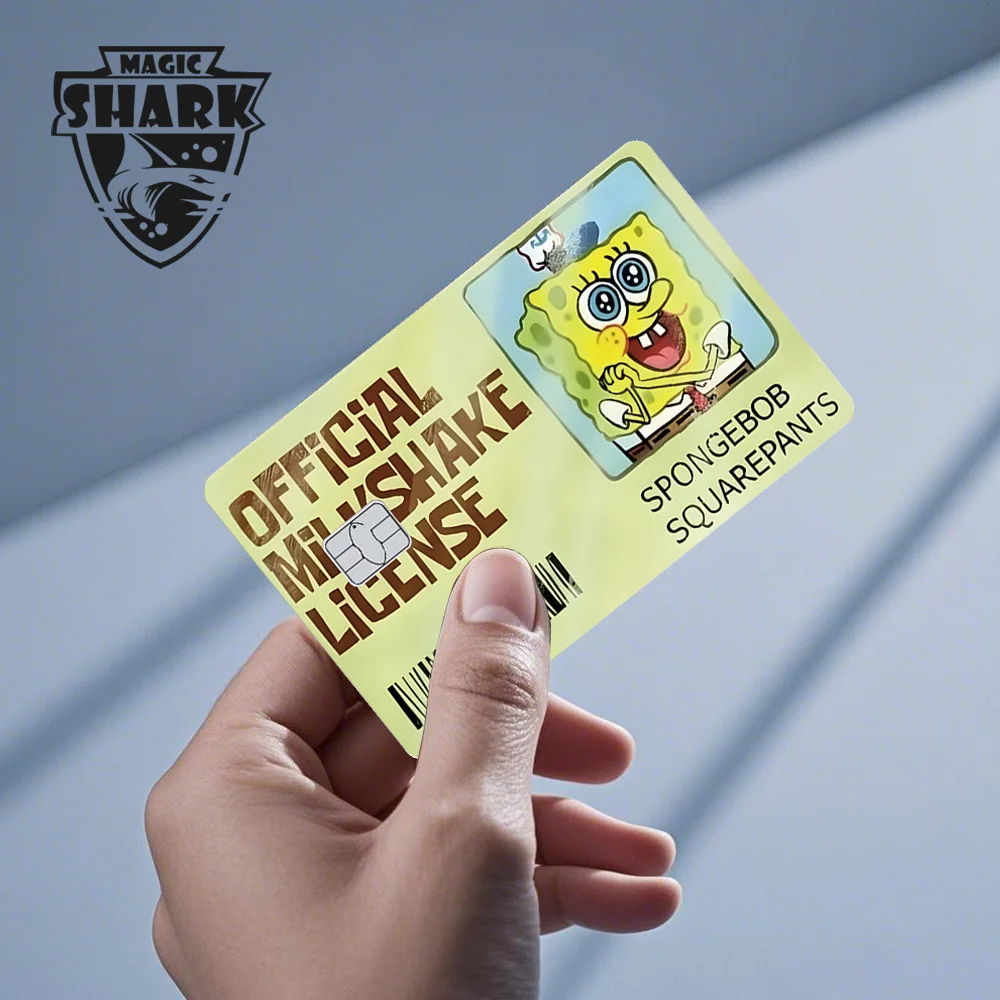 Magic Shark Cute Kawaii Bob Star Cartoon 3M Pellicola adesiva Cover skin per carta bancaria di credito di debito