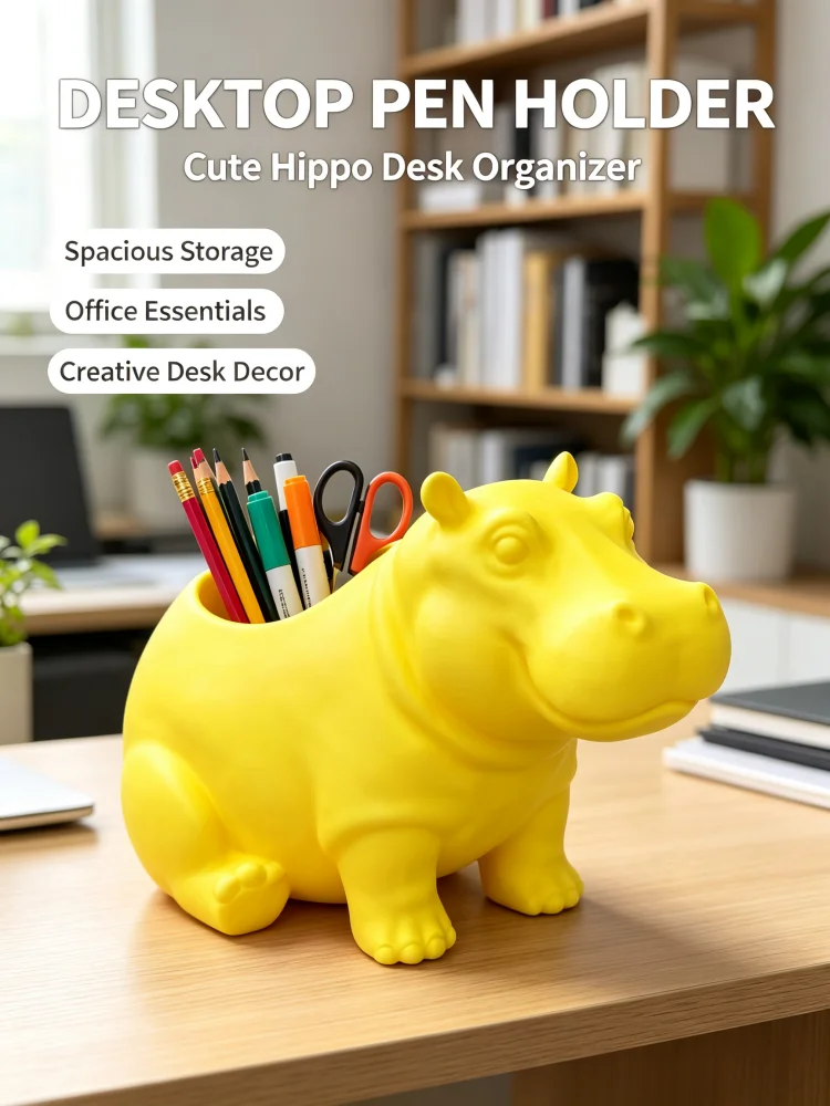 Fun hippo statue desktop pen h - đánh giá và giá Stationery Office Supply Store