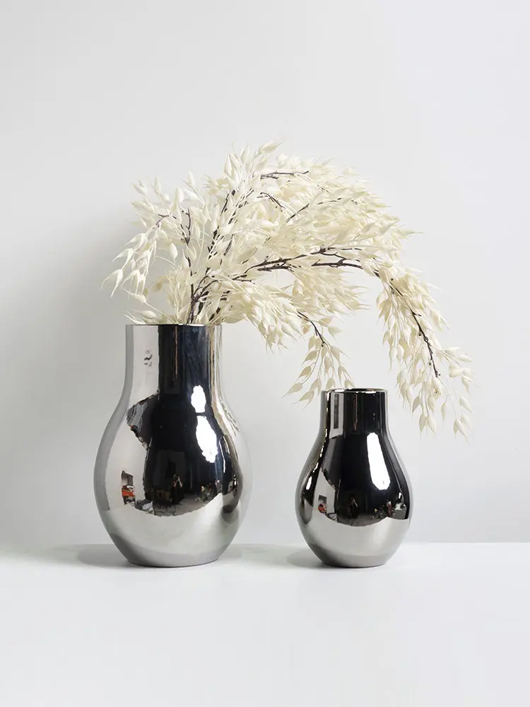 Ornament Electroplated Round Belly Bottle Ornament Hotel Model Room Home Living Room Dining Table Study Home Desktop Decoration