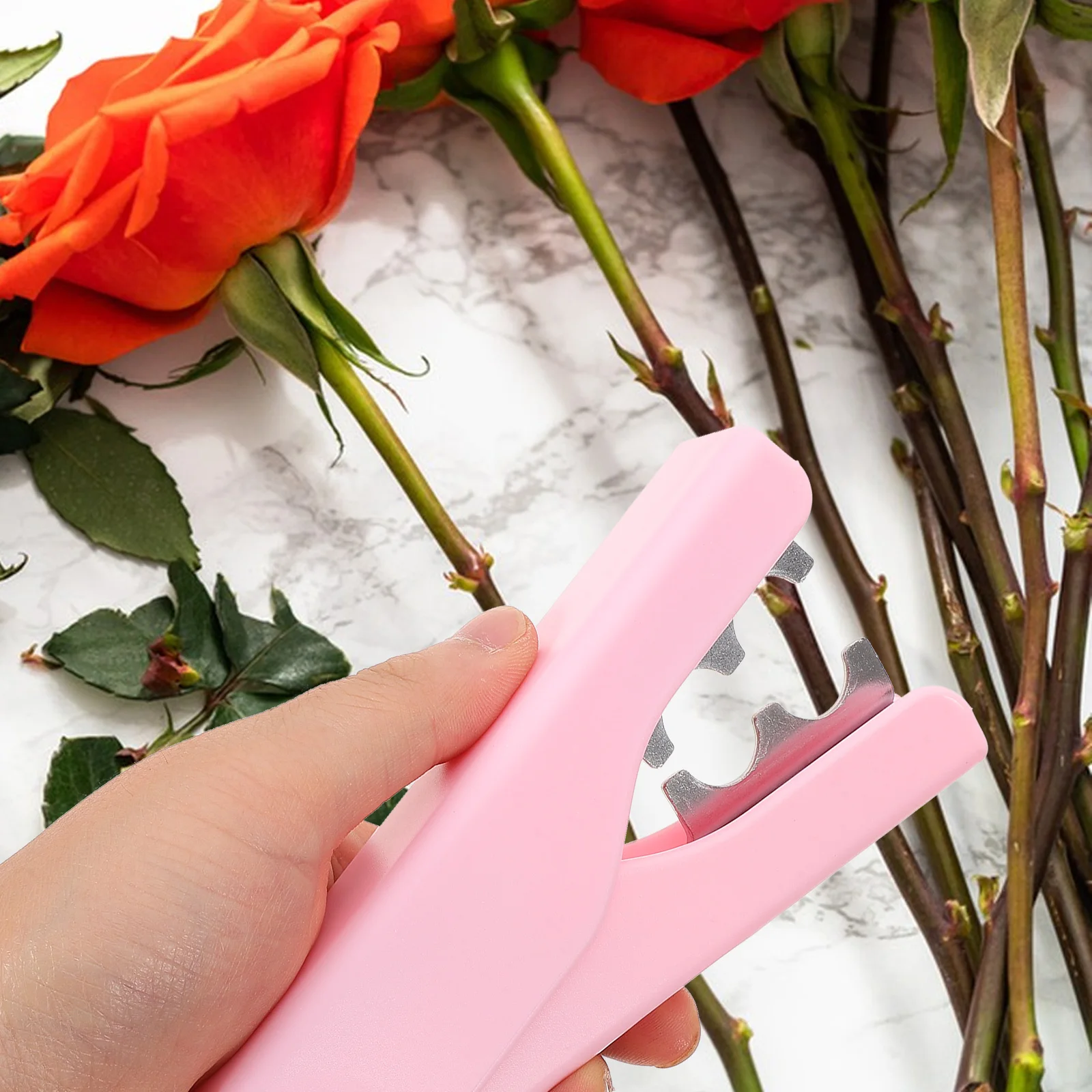 

2pcs Rose Remover Pink ABS Rose Remover Tool Clipper for Flower Shop Garden Plant Durable Stem Leaf Stripper Tool