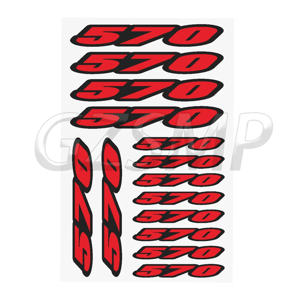Fit For Polaris HUSQVARNA Sportsman 570 TE 570E SM 570R Motorcycle Fairing Tail Sides Sticker Decal Emblem Number 570 Sticker - view 5