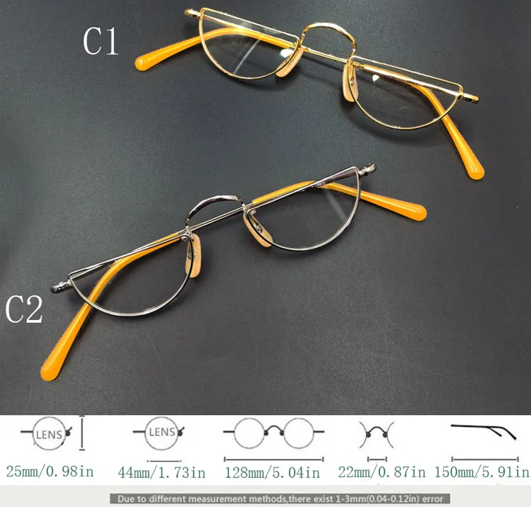 Yujo 01 Eyeglasses — Frame Dimensions & Sizing Chart
