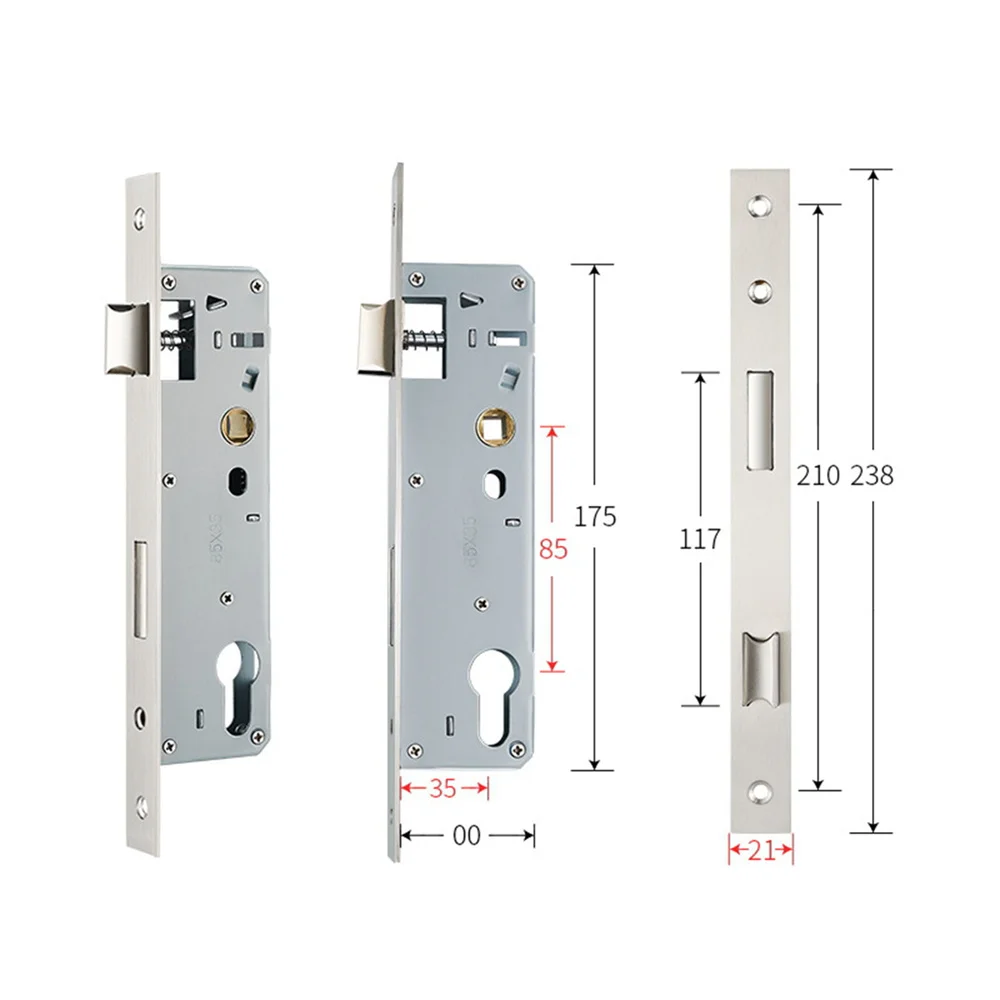 1 個 8520/8525/8530/8535 金属ドアロックステンレス鋼ユニバーサルロック本体ほぞ穴ハードウェア非インテリジェントロック