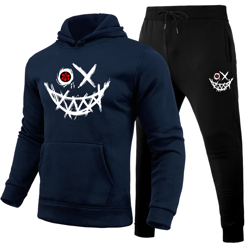 

2025 Brand New Men's Fashion Tracksuit Hooded Sweatshirts Sweatpants Male Outdoor Fitness Sporty Jogger Suit Urban Casual Outfit