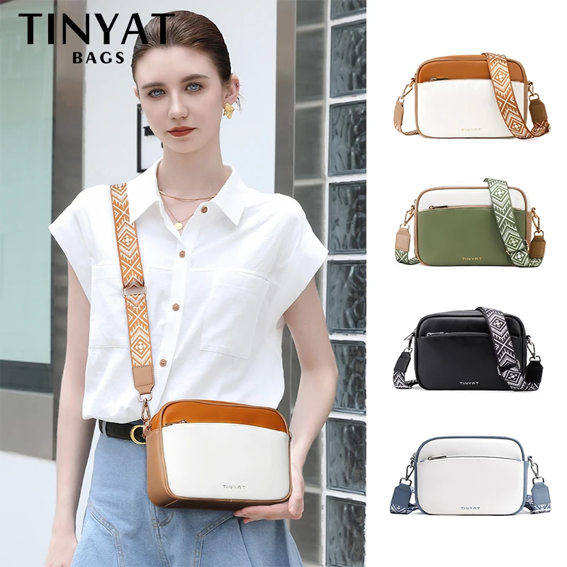 TINYAT Bohemia Crossbody Bag for Women Female PU Leather Tote Shoulder Bag Fashion Shopper Clutch Purse Stylish and Functional