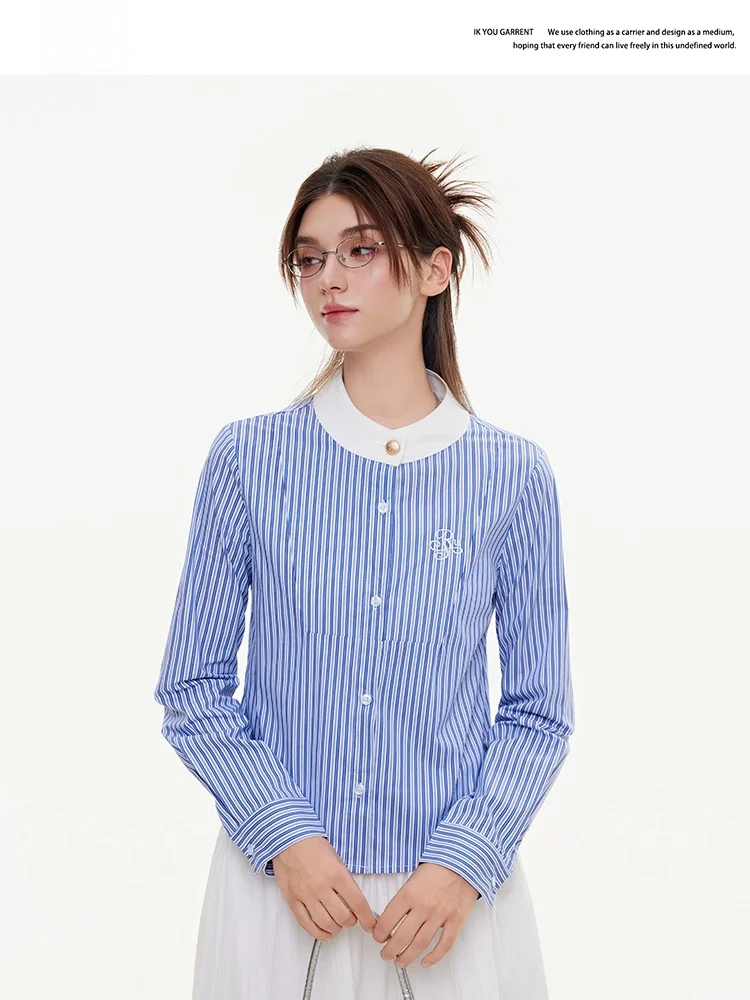 

Оригинальные женские длинные полоски Ikyou с вышивкой в вертикальную полоску, повседневные, утягивающие талии, универсальные, весна-лето, Ne...