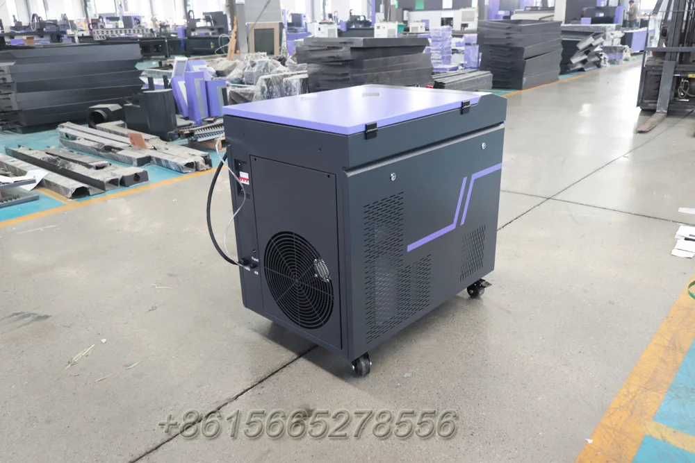 AccTek 220V Eenfase 3000w Fiber Laser Cleaner met 3kw Raycus CE Laserbron voor het reinigen van Graffiti van Baksteen Beton