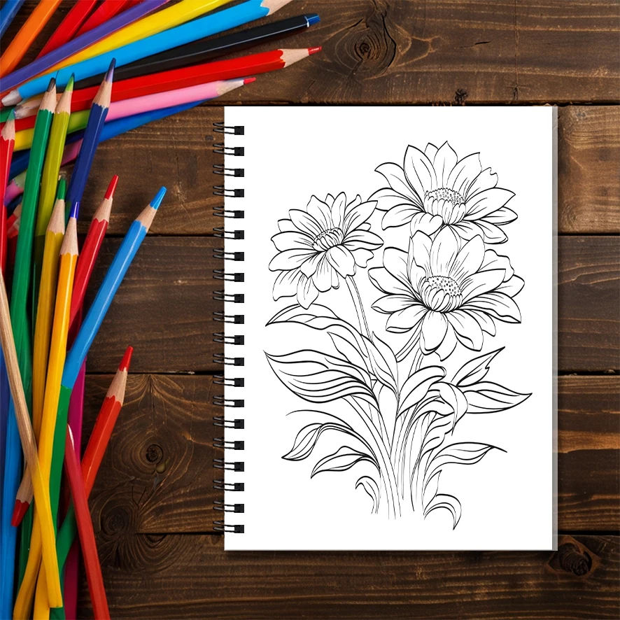 Adult Coloring Book - 8.3x 11.2 Inch 22 Page Coloring Book - Helps Reduce Stress and Ease Emotions
