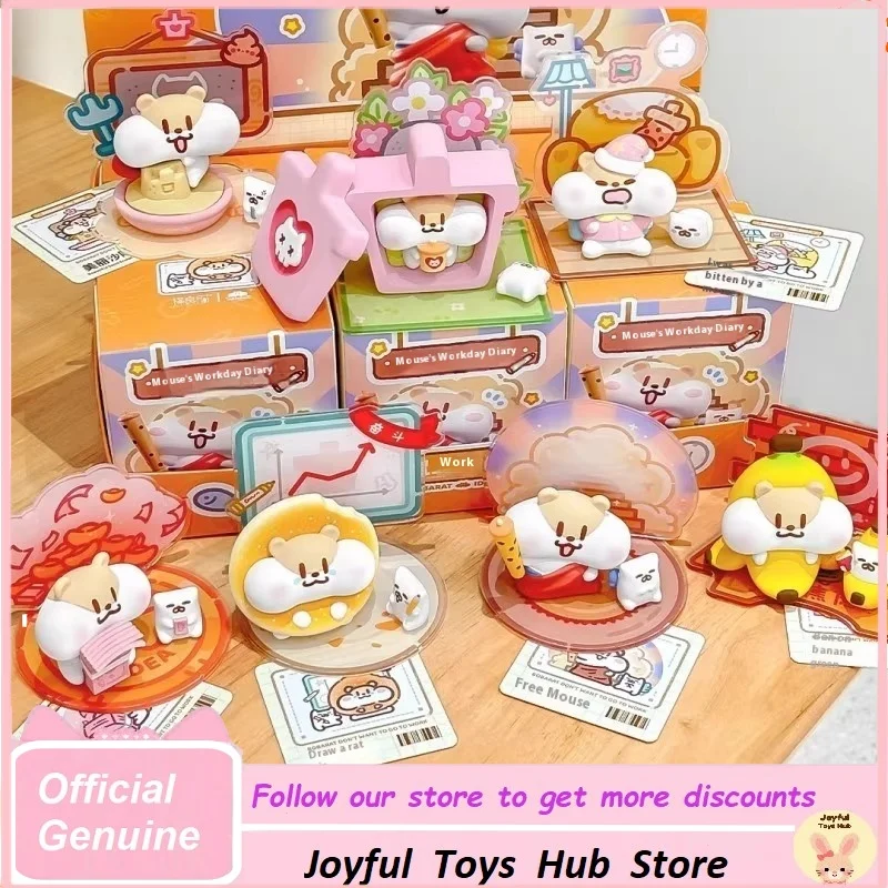

Genuine Milk Tea Mouse Bobarat'S Diary At Work Series Blind Box Office Desktop Decoration Creative Trendy Mystery Box In Stock