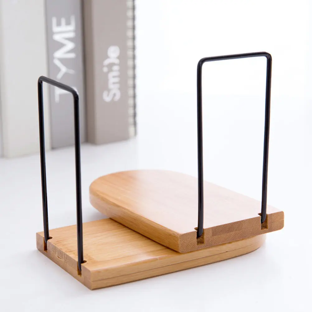 2Pcs 13x9.5cm Eco Friendly Bamboo Bookends Retractable Sturdy Book Organizer for Desk Bookshelf Office Study Elegant Book