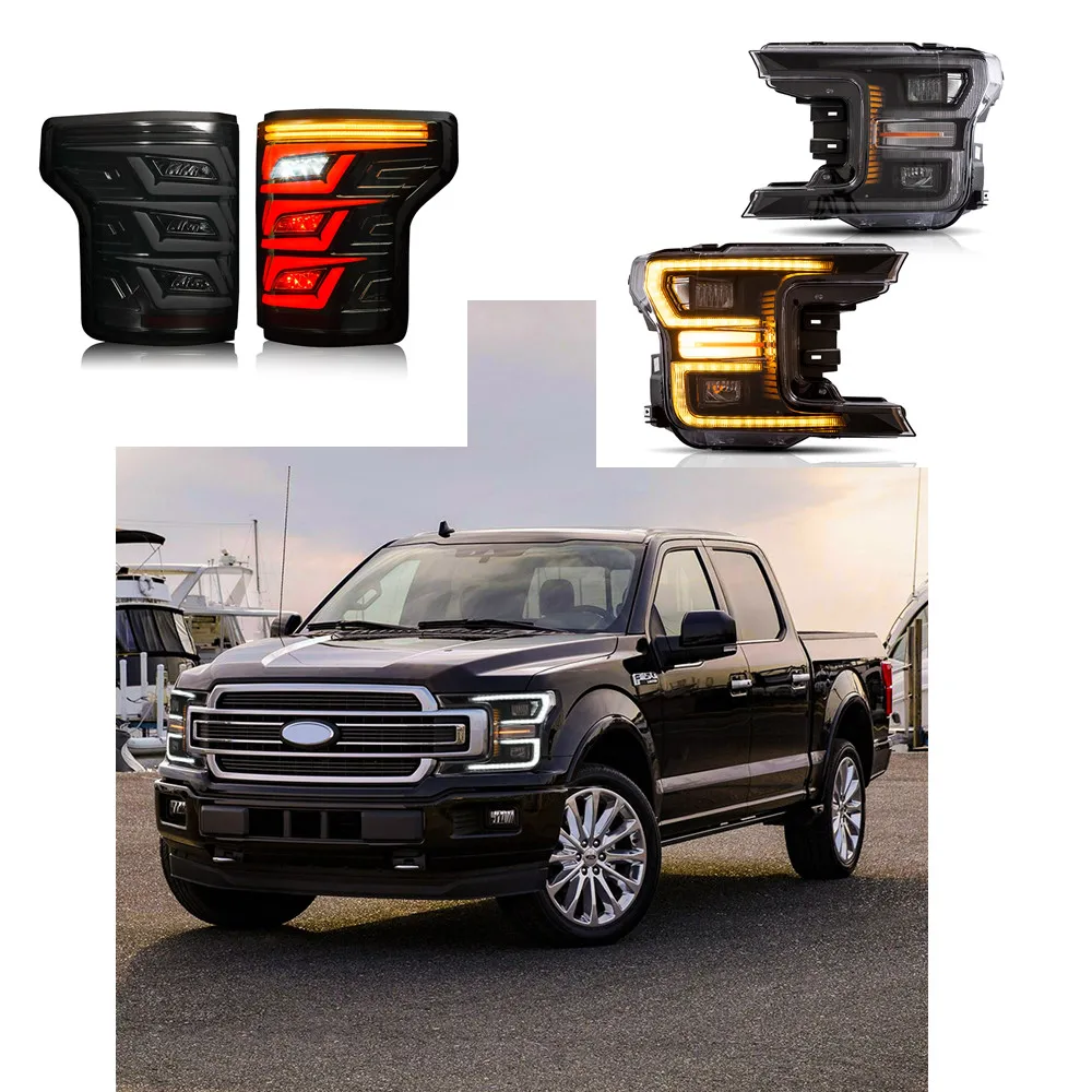 Headlights For Ford F150 2017-Up Taillights For Ford F150 2015-19 LED Light Assembly  Car Accessories Start-up Animation