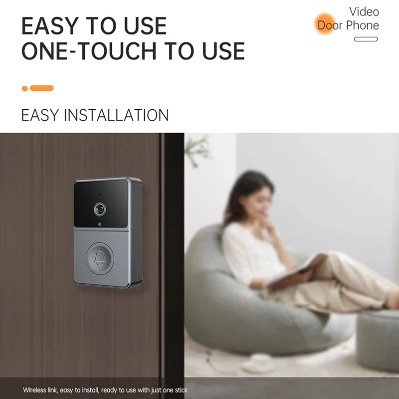 2.4G Wireless Video Intercom Doorbell with 4.3-inch Screen Automatic Photo Recording Two-Way Intercom Video Monitoring Doorbell