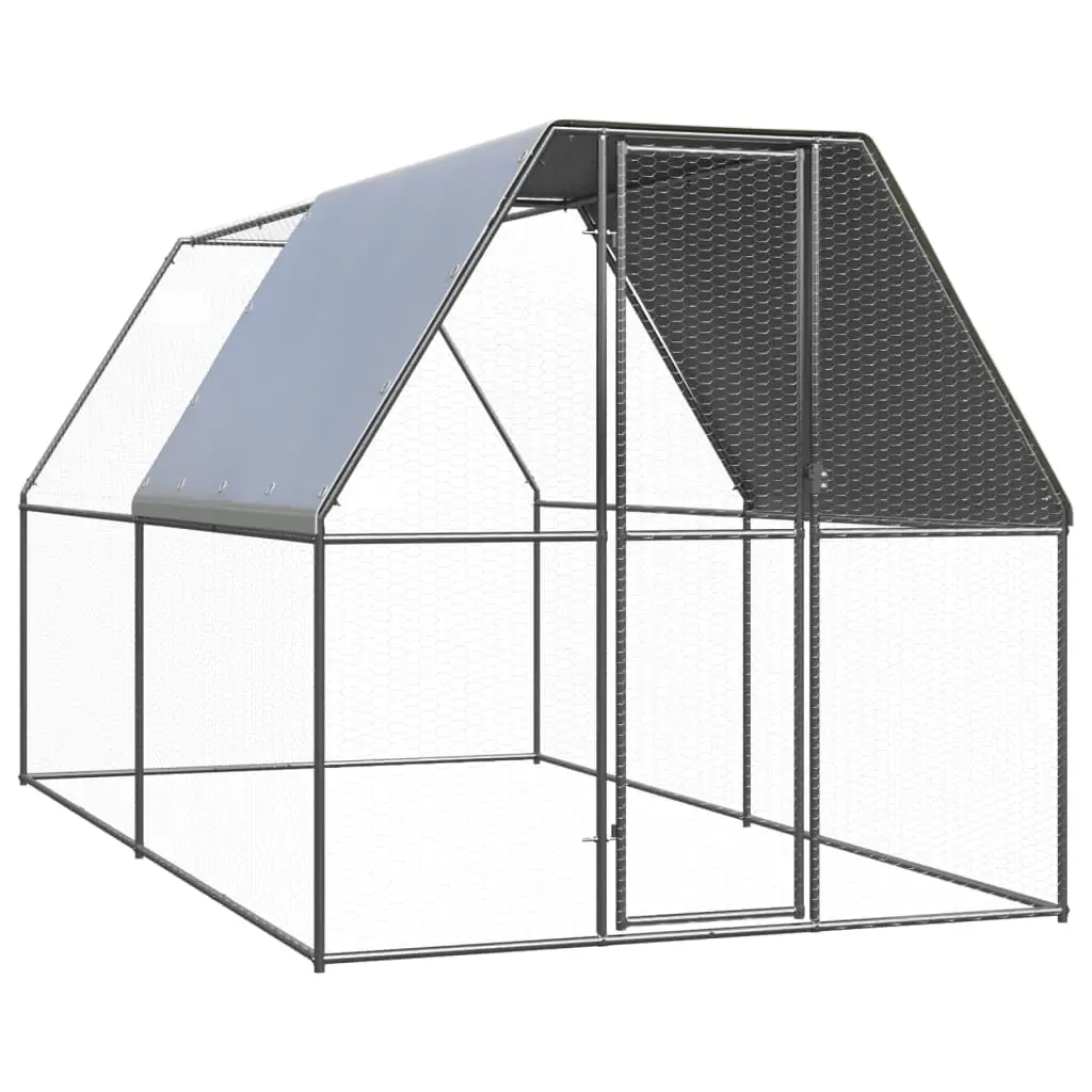 

Large Walk-in Poultry Cage Hen Run Waterproof Galvanized Steel Backyard Duck Rabbit Enclosure 6.6x13.1x6.6ft, Customized