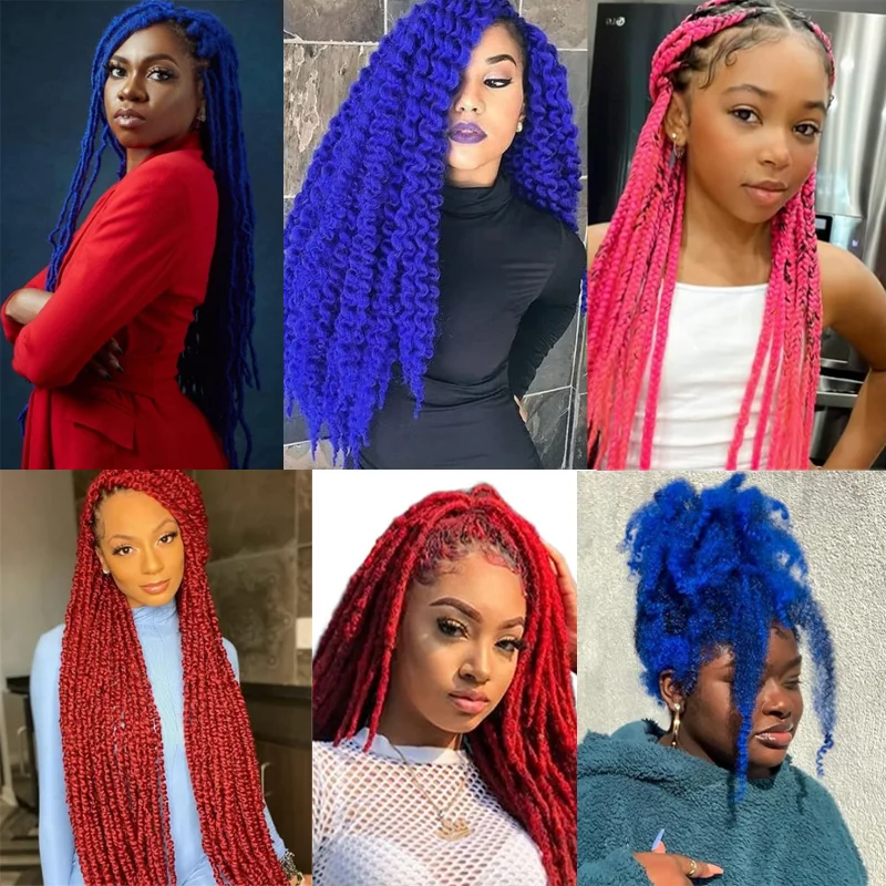 Włosy Afro Twist 24 cale, 3 paczki, sprężyste włosy syntetyczne Afro Twist, wstępnie wydęte włosy Spring Twist, wstępnie rozciągnięte włosy do owijania.