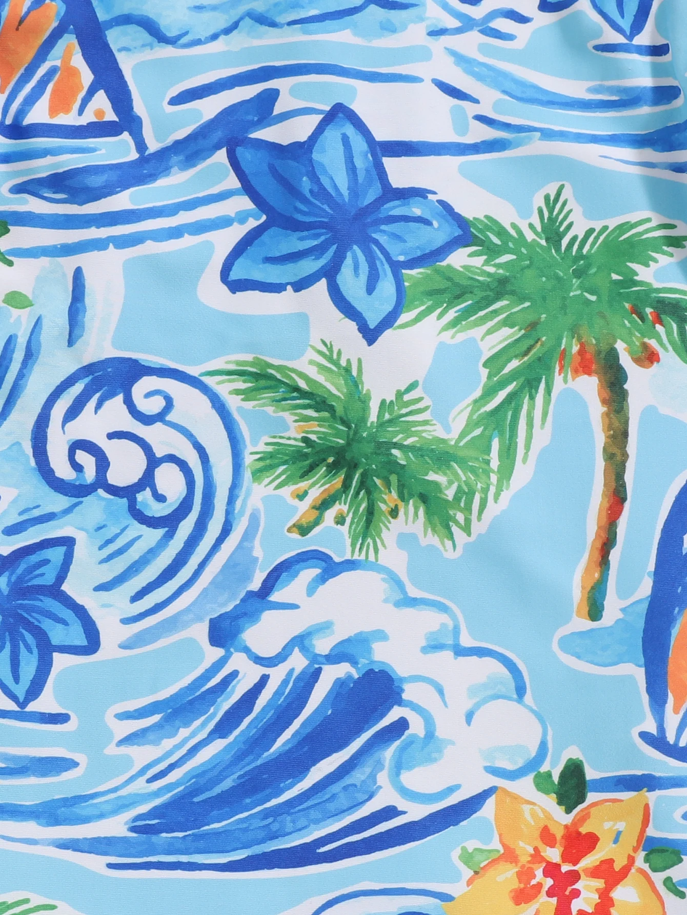 الصيف ملابس السباحة عطلة السفر السباحة عارضة مريحة قصيرة الأكمام السراويل رومبير طفل رضيع الكرتون الطباعة #6