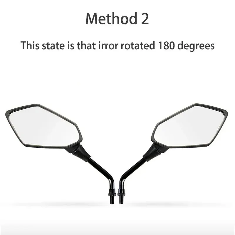 2Pcs/Pair 8mm 10mm Motorcycle Mirror Scooter E-Bike Rearview Mirrors Electromobile Back Side Convex Mirror