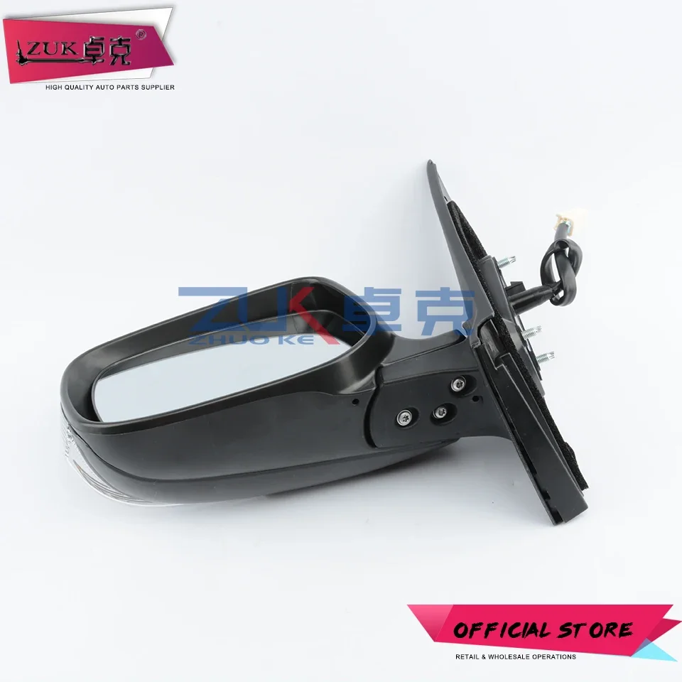 ZUK Outer Side Rearview Mirror Assy Door Back Up Mirror Assembly 3 / 5 / 7 Pins For Toyota For Vios 2008-2013 NCP92 ZSP92