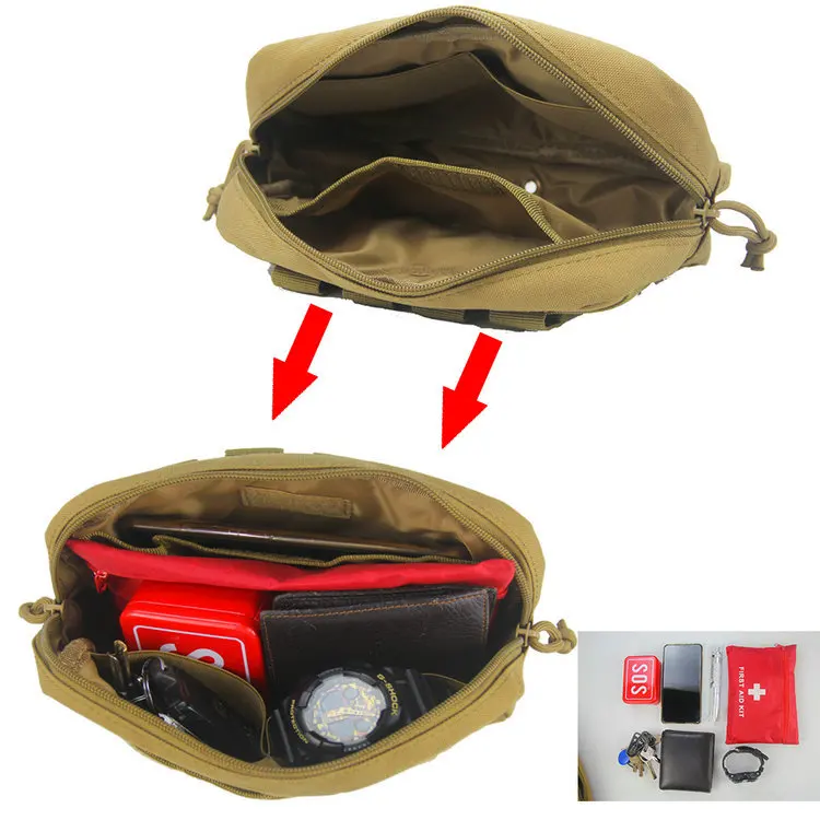 Molle EDC Pouch Waist Pack Bag Outdoor Camping Hiking Hunting Tools Accessories Small Utility Medical Organizer Bags