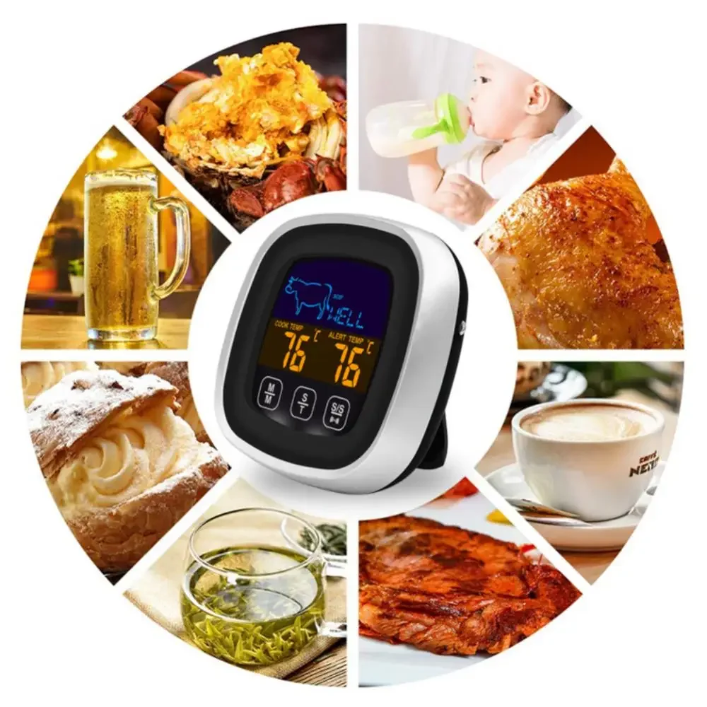 Kitchen Electric Food Thermometer Digital Kitchen Cooking Food Meat Thermometer With Probe For BBQ Smoker Grill Oven