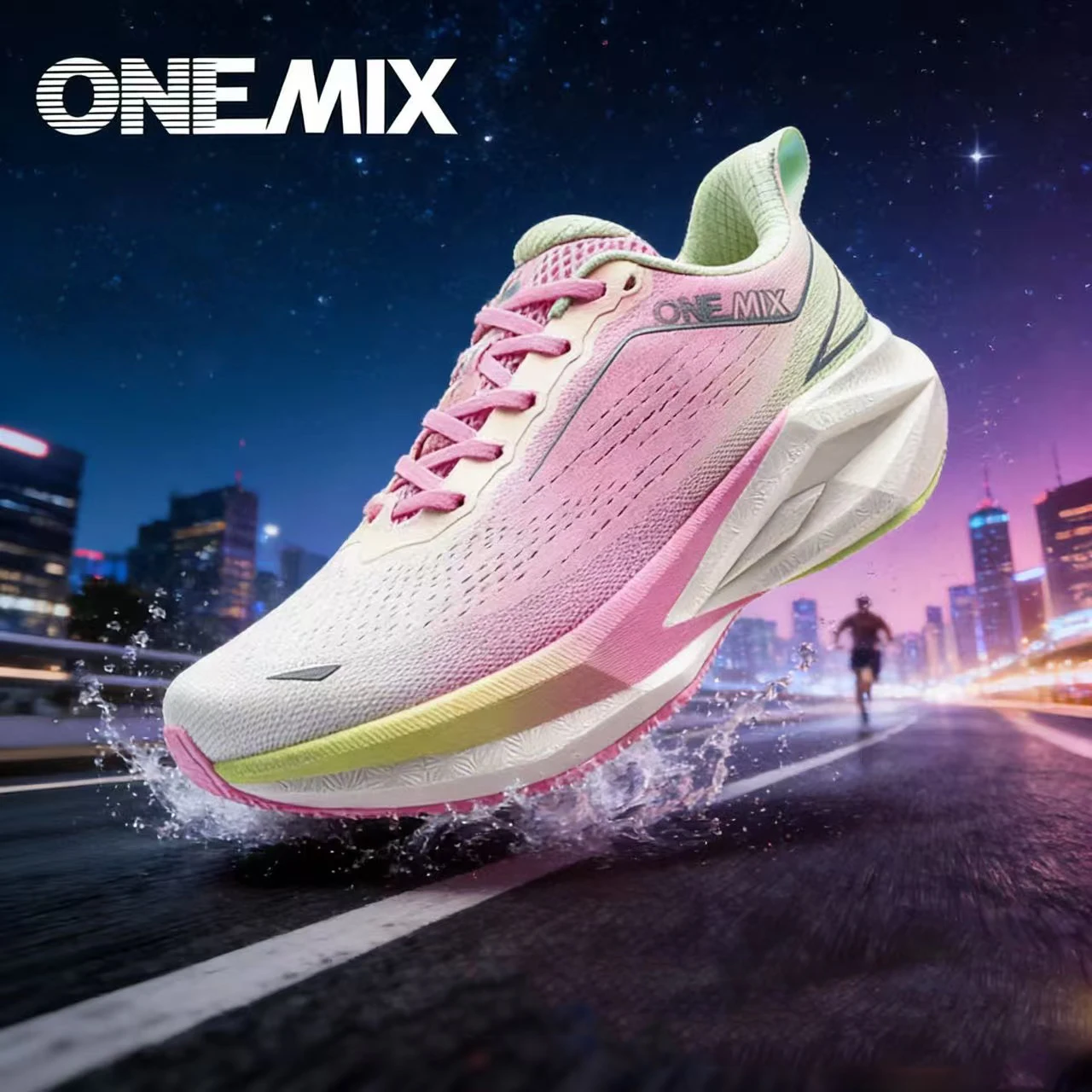 ONEMIX Outdoor Jogging Running Shoes for Men Super Light Outdoor Athletic  Sneakers Elevator Antislip Walking Shoes Female