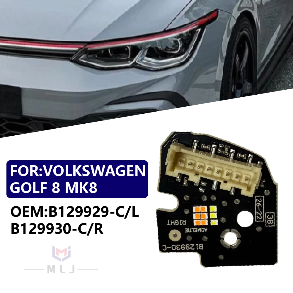 

ДЛЯ VOLKSWAGEN GOLF 8 MK8 OEM B129929-C/L B129930-C/R DRL светодиодные дневные ходовые огни плата ангельские глазки чипы белый указатель поворота